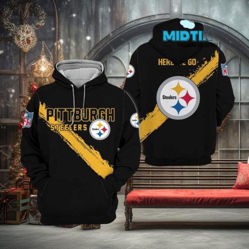 Pittsburgh Steelers 2023 All Over Printed Black Yellow Hoodie