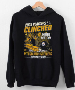 Pittsburgh Steelers 2024 Playoffs Clinched Here We Go T Shirt