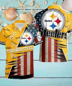 Pittsburgh Steelers American 3D All Over Print Flag Hawaiian Shirt For Men And Women Gift Beach Holiday