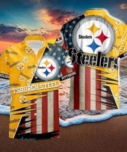 Pittsburgh Steelers American 3D All Over Print Flag Hawaiian Shirt For Men And Women Gift Beach Holiday