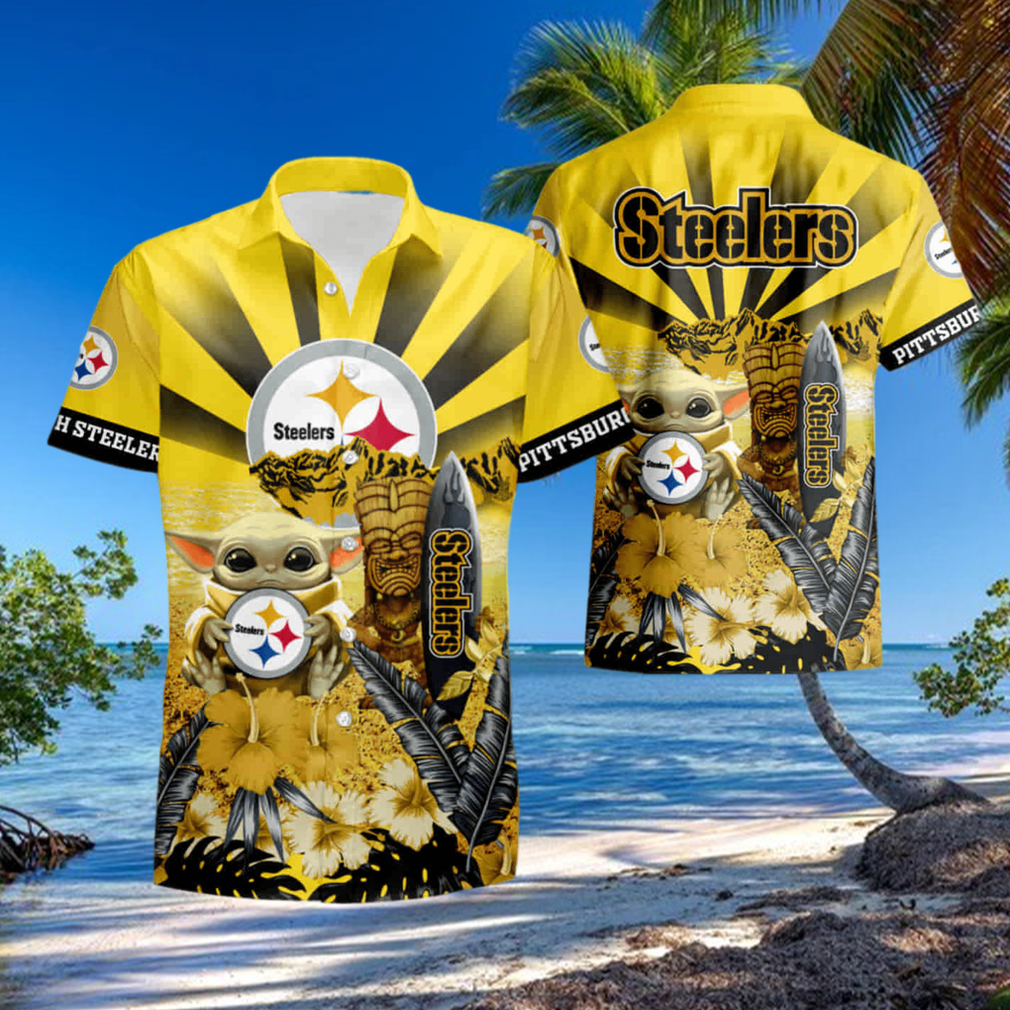 Pittsburgh Steelers Baby Yoda Hawaiian Shirt summer shirt Pittsburgh Steelers Baby Yoda Hawaiian Shirt summer shirt