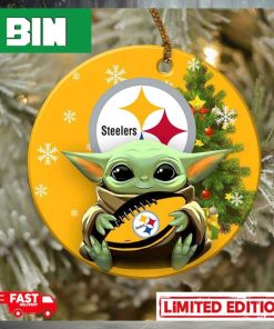 Pittsburgh Steelers Baby Yoda NFL Christmas 2023 Christmas Tree Decorations Ornament_88754556 1 768x768