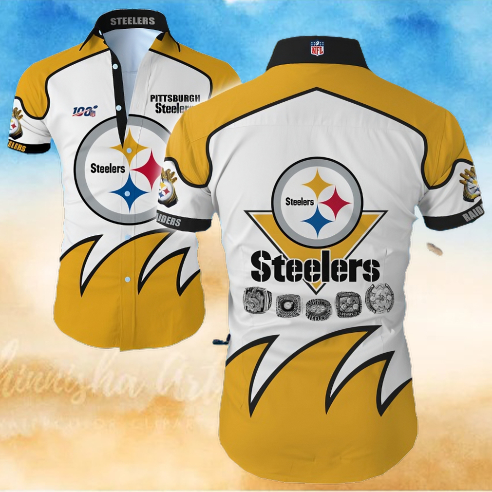 Pittsburgh Steelers Big Logo Hawaiian Summer Beach Shirt Pittsburgh Steelers Big Logo Hawaiian Summer Beach Shirt
