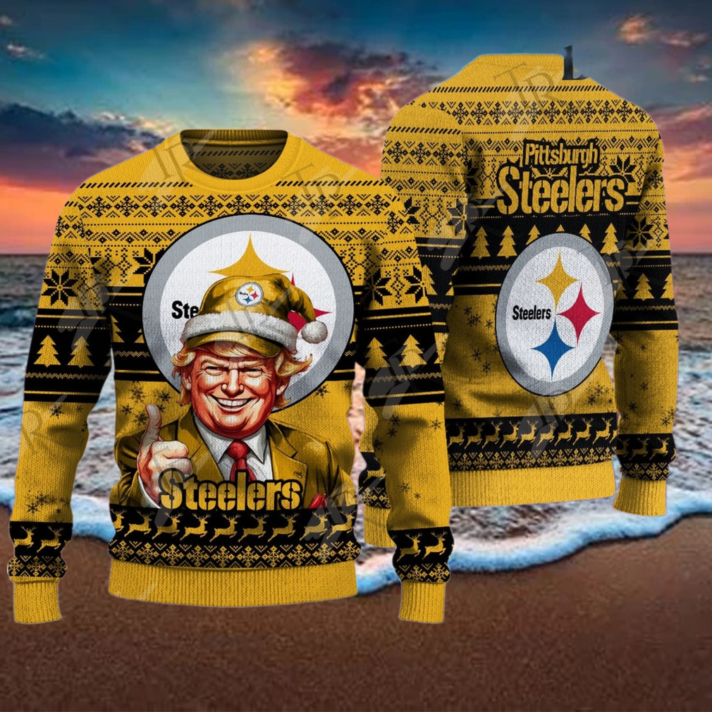 Pittsburgh Steelers Christmas Donald Trump Knitted Sweater Pittsburgh Steelers Christmas Donald Trump Knitted Sweater