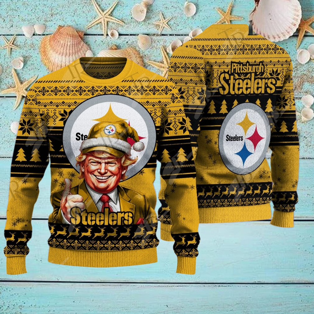 Pittsburgh Steelers Christmas Donald Trump Knitted Sweater Pittsburgh Steelers Christmas Donald Trump Knitted Sweater