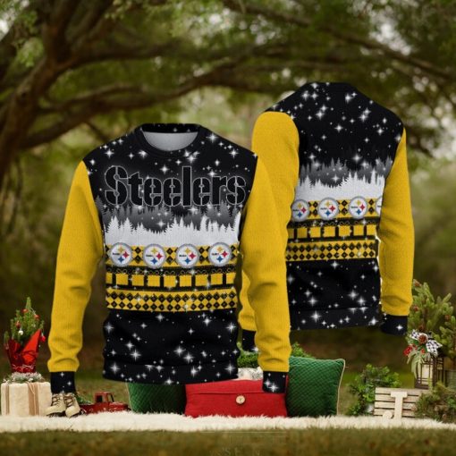 Pittsburgh Steelers Christmas Forrest Knitted Sweater Gift For Men And Women