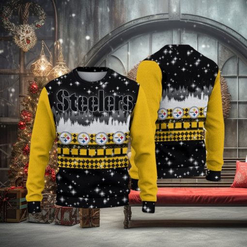 Pittsburgh Steelers Christmas Forrest Knitted Sweater Gift For Men And Women