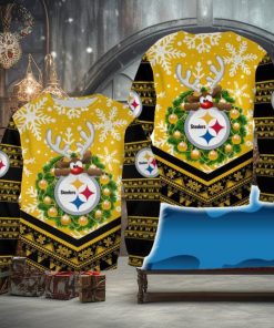 Pittsburgh Steelers Christmas Reindeer Cider New 3D Sweater For Fans Gift Christmas