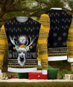 Pittsburgh Steelers Christmas Reindeer Knitted Sweater Textile Gift For Men And Women