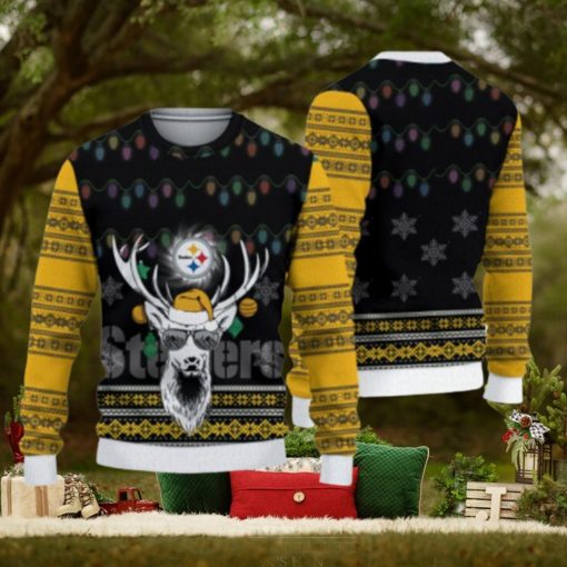 Pittsburgh Steelers Christmas Reindeer Knitted Sweater Textile Gift For Men And Women