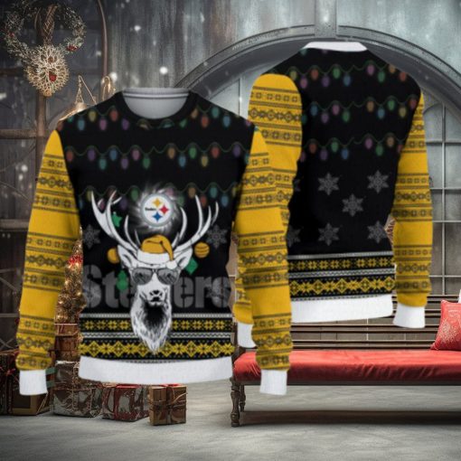 Pittsburgh Steelers Christmas Reindeer Knitted Sweater Textile Gift For Men And Women