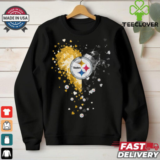 Pittsburgh Steelers Crystal Heart Shirt