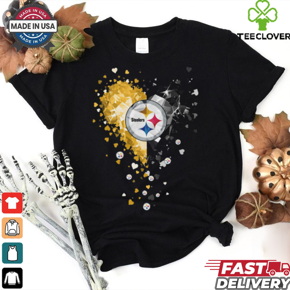 Pittsburgh Steelers Crystal Heart Shirt Pittsburgh Steelers Crystal Heart Shirt
