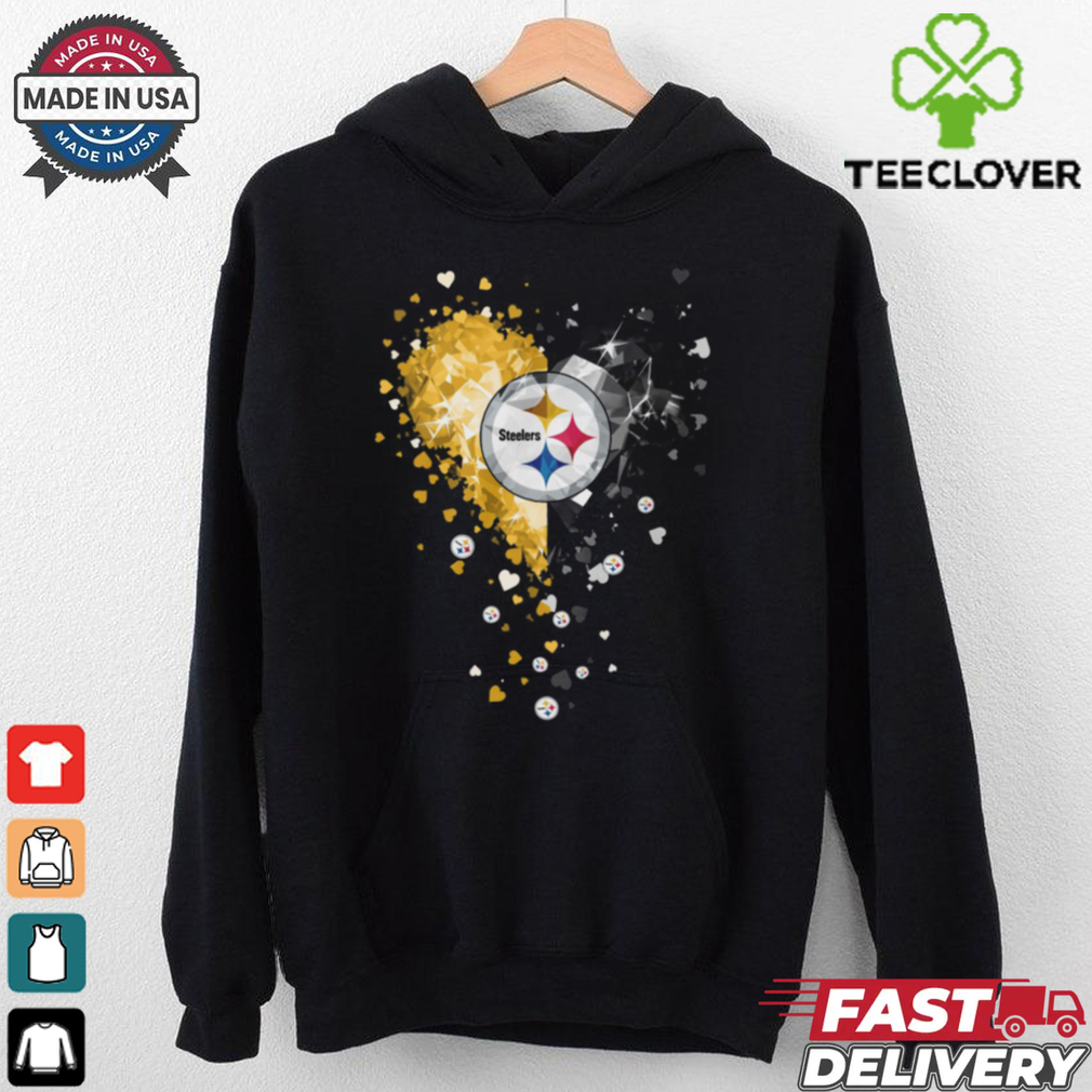 Pittsburgh Steelers Crystal Heart Shirt Pittsburgh Steelers Crystal Heart Shirt