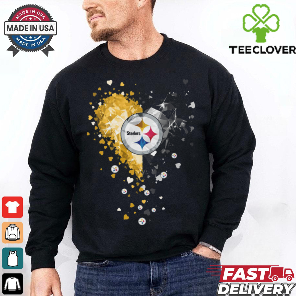 Pittsburgh Steelers Crystal Heart Shirt Pittsburgh Steelers Crystal Heart Shirt
