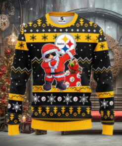 Pittsburgh Steelers Dabbing Santa Claus Ugly Christmas Sweater