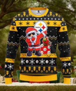 Pittsburgh Steelers Dabbing Santa Claus Ugly Christmas Sweater
