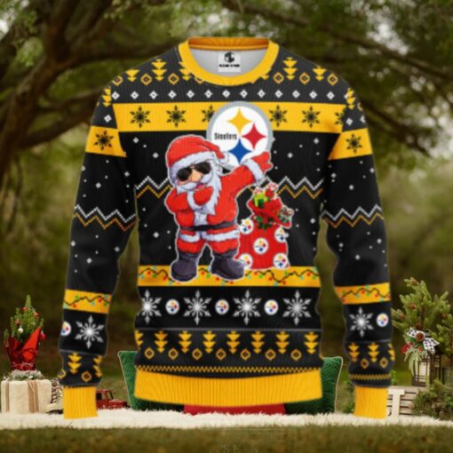 Pittsburgh Steelers Dabbing Santa Claus Ugly Christmas Sweater