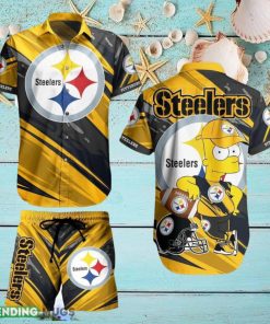 Pittsburgh Steelers Football NFL Bart Simpson Hawaiian Shirt And Short For Best Fans Gift New Trending Beach Holiday