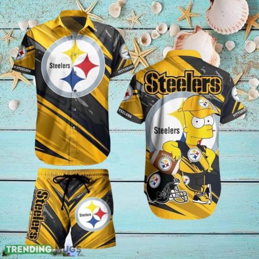 Pittsburgh Steelers Football NFL Bart Simpson Hawaiian Shirt And Short For Best Fans Gift New Trending Beach Holiday