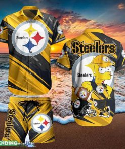 Pittsburgh Steelers Football NFL Bart Simpson Hawaiian Shirt And Short For Best Fans Gift New Trending Beach Holiday