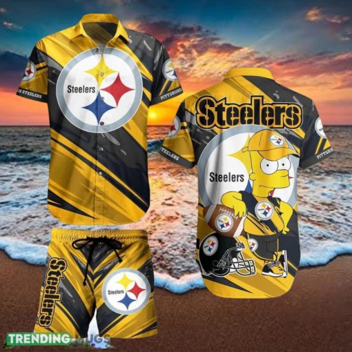 Pittsburgh Steelers Football NFL Bart Simpson Hawaiian Shirt And Short For Best Fans Gift New Trending Beach Holiday