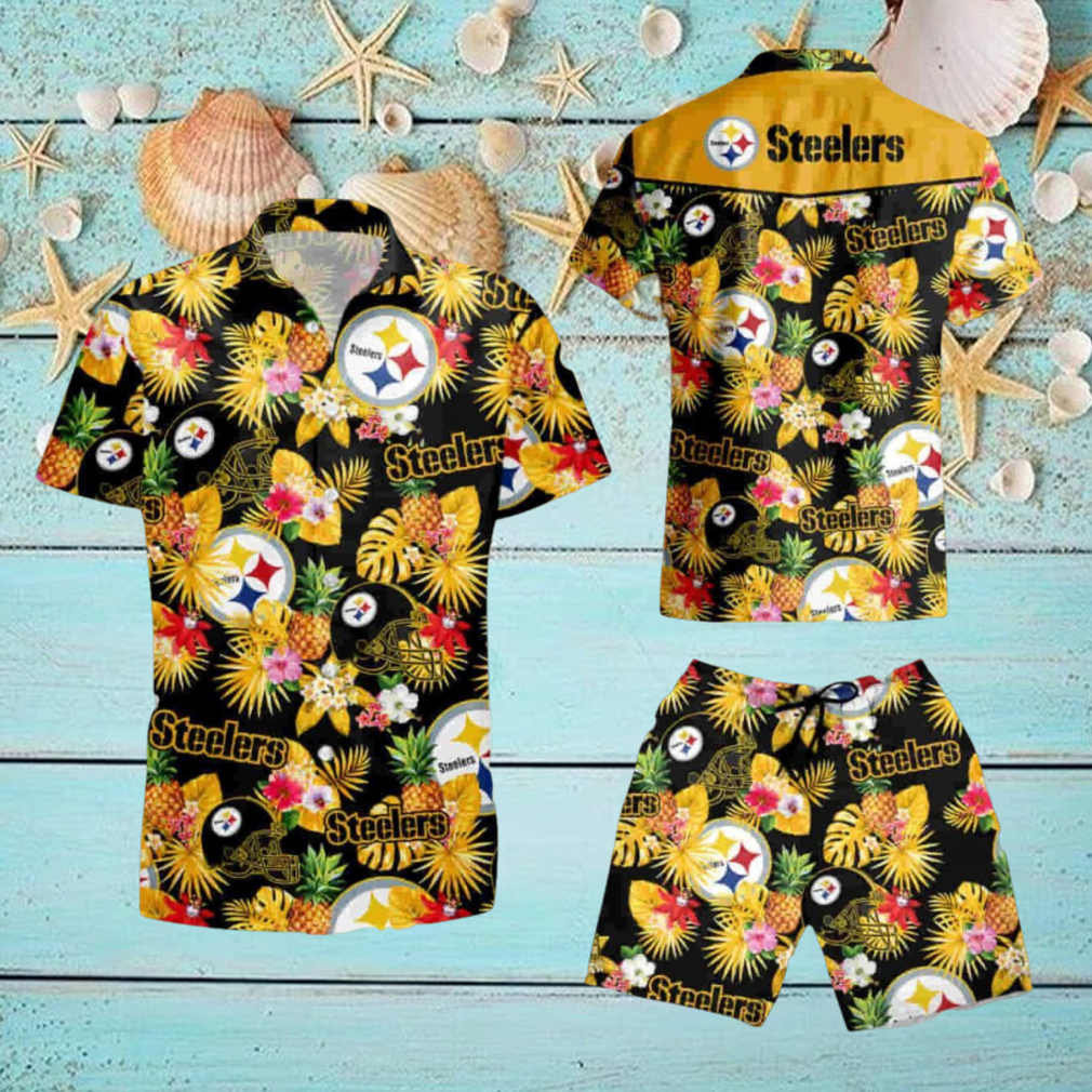 Pittsburgh Steelers Football Team Summer Vacation Hawaiian Shirt And Short Pittsburgh Steelers Football Team Summer Vacation Hawaiian Shirt And Short