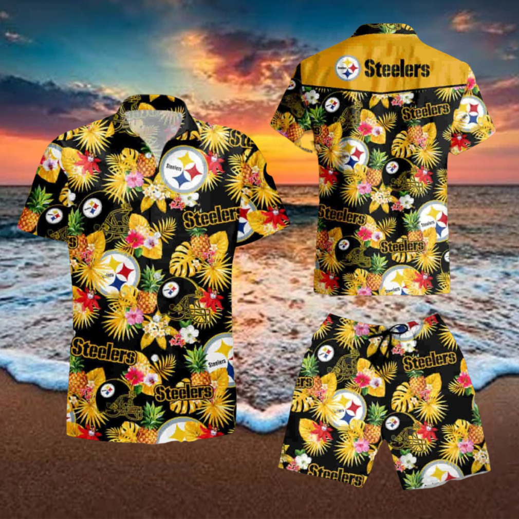Pittsburgh Steelers Football Team Summer Vacation Hawaiian Shirt And Short Pittsburgh Steelers Football Team Summer Vacation Hawaiian Shirt And Short