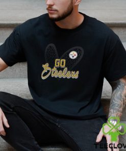 Pittsburgh Steelers G III 4Her by Carl Banks Women's Animal Print Heart Fitted T Shirt