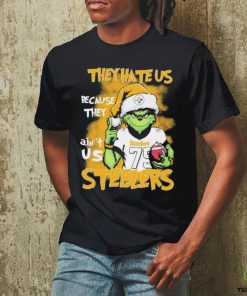 Pittsburgh Steelers Grinch They Hate Us Because Ain’t Us NFL Football Christmas Shirt