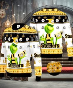 Pittsburgh Steelers Grinch Ugly Christmas Sweater Xmas 3D Printed Christmas Sweater Gift