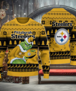 Pittsburgh Steelers Grinch Ugly Christmas Sweater