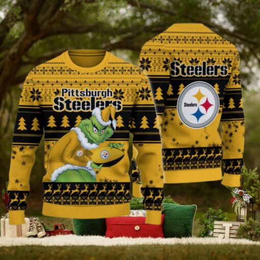Pittsburgh Steelers Grinch Ugly Christmas Sweater