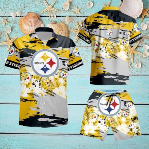 Pittsburgh Steelers Hawaiian Shirt And Short For Fans