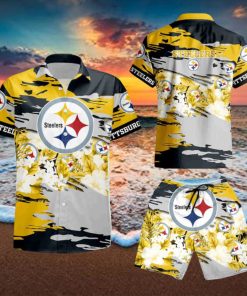 Pittsburgh Steelers Hawaiian Shirt And Short For Fans