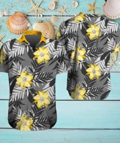 Pittsburgh Steelers Hawaiian Tracksuit Floral Outfits Button Shirt Beach Shorts
