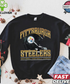 Pittsburgh Steelers Helmet Garment Dyed Heavyweight T Shirt