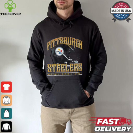 Pittsburgh Steelers Helmet Garment Dyed Heavyweight T Shirt