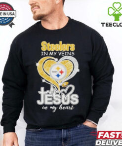 Pittsburgh Steelers In My Veins Jesus In My Heart New T Shirt