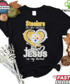 Pittsburgh Steelers In My Veins Jesus In My Heart New T Shirt