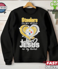 Pittsburgh Steelers In My Veins Jesus In My Heart New T Shirt