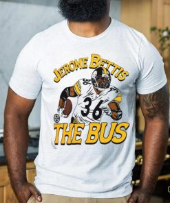 Pittsburgh Steelers Jerome Bettis Homage Gray Retired Player Caricature Tri Blend T Shirt