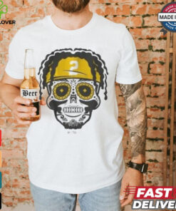 Pittsburgh Steelers Justin Fields Jersey Skull T shirt 2 Pittsburgh Steelers Justin Fields Jersey Skull T shirt