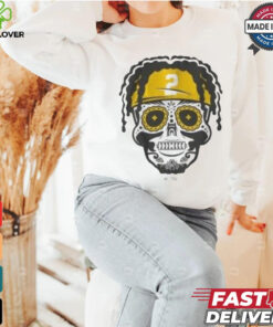 Pittsburgh Steelers Justin Fields Jersey Skull T shirt 3 Pittsburgh Steelers Justin Fields Jersey Skull T shirt