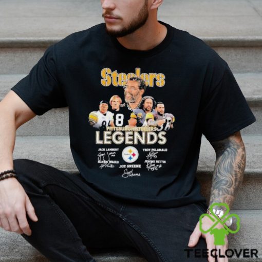 Pittsburgh Steelers Legends Jack Lambert Troy Polamalu Hines Ward Joe Greene Jerome Bettis signature 2023 hoodie, sweater, longsleeve, shirt v-neck, t-shirt