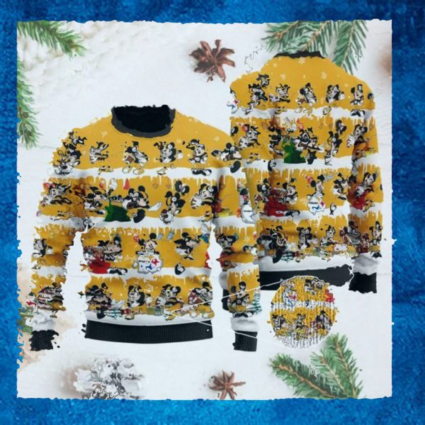 Pittsburgh Steelers Mickey NFL American Football Ugly Christmas Sweater Sweathoodie, sweater, longsleeve, shirt v-neck, t-shirt Party