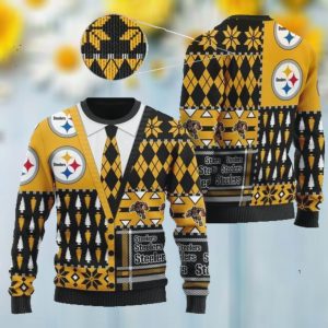 Pittsburgh Steelers NFL American Football Team Cardigan Style 3D Men And Women Ugly Sweater Shirt For Sport Lovers On Christmas Days