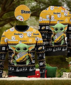 Pittsburgh Steelers NFL Baby Yoda Ugly Sweater Christmas Party