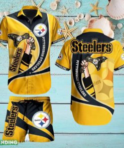 Pittsburgh Steelers NFL Bold Hawaiian Shirt And Short For Best Fans New Trends For This Summer Beach