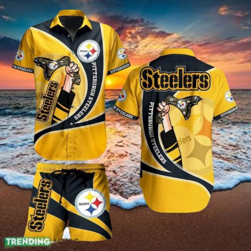 Pittsburgh Steelers NFL Bold Hawaiian Shirt And Short For Best Fans New Trends For This Summer Beach